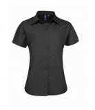 Black Premier Ladies Supreme Short Sleeve Poplin Shirt Printsetters Custom Workwear Bristol