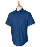 Blue Henbury Short Sleeve Classic Oxford Shirt Printsetters Custom Workwear Bristol