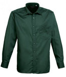 Green Premier Long Sleeve Poplin Shirt Printsetters Custom Workwear Bristol