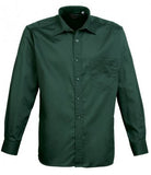 Green Premier Long Sleeve Poplin Shirt Printsetters Custom Workwear Bristol