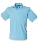 Light blue Henbury Heavy Poly/Cotton Piqué Polo Shirt Printsetters Custom Workwear Bristol