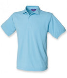 Light blue Henbury Heavy Poly/Cotton Piqué Polo Shirt Printsetters Custom Workwear Bristol