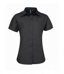 Black Premier Ladies Supreme Short Sleeve Poplin Shirt Printsetters Custom Workwear Bristol