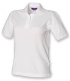 White Henbury Ladies Poly/Cotton Piqué Polo Shirt Printsetters Custom Workwear Bristol