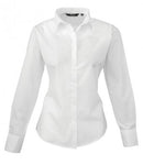 White Premier Ladies Long Sleeve Poplin Blouse Printsetters Custom Workwear Bristol