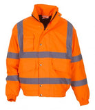 Orange Yoko Hi-Vis Classic Bomber Jacket Printsetters Custom Workwear Bristol
