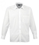 White Premier Long Sleeve Poplin Shirt Printsetters Custom Workwear Bristol