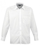 White Premier Long Sleeve Poplin Shirt Printsetters Custom Workwear Bristol