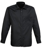 Black Premier Long Sleeve Poplin Shirt Printsetters Custom Workwear Bristol