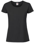 Jet black Fruit of the Loom Ladies Ringspun Premium T-Shirt Printsetters Custom Workwear Bristol