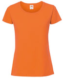 Orange Fruit of the Loom Ladies Ringspun Premium T-Shirt Printsetters Custom Workwear Bristol
