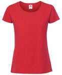 Red Fruit of the Loom Ladies Ringspun Premium T-Shirt Printsetters Custom Workwear Bristol
