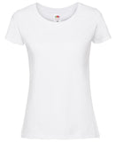 White Fruit of the Loom Ladies Ringspun Premium T-Shirt Printsetters Custom Workwear Bristol