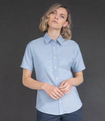 Henbury Ladies Short Sleeve Classic Oxford Shirt Printsetters Custom Workwear Bristol