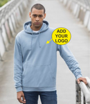 Light blue college hoodie - Printsetters Custom Workwear Bristol