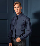Navy Premier Long Sleeve Poplin Shirt Printsetters Custom Workwear Bristol