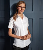 White Premier Ladies Supreme Short Sleeve Poplin Shirt Printsetters Custom Workwear Bristol